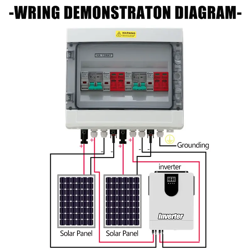XIONGISOLAR boîtier de combinaison PV 600V de haute qualité 2 en 2 sorties DC DB avec fusible MCB SPD pour panneau solaire interrupteur de déconnexion solaire