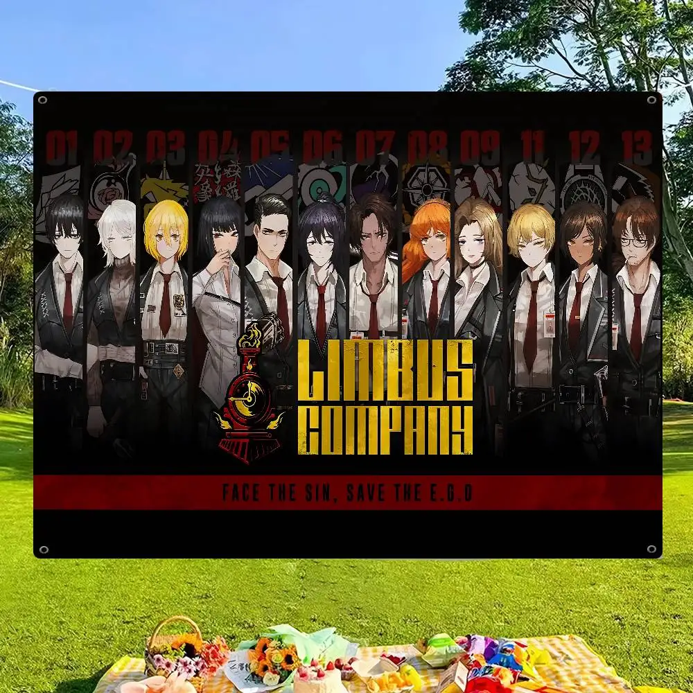 Game L-Limbus-Company Family Gatherings Outdoor Atmosphere Flags Camping Decorations Banners