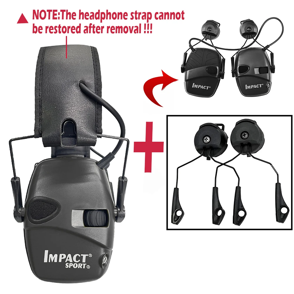 Imagem -03 - Impacto Esporte Tiro Eletrônico Earmuffs Anti-noise Headconjunto Protetor de Orelha Amplificação de Som Protetor de Cabeça Tático