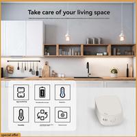 A68Z 2 Pieces Tuya Zigbee Smart Temperature Humidity Sensor Indoor Hygrometer APP Monitoring For Alexa Google Home