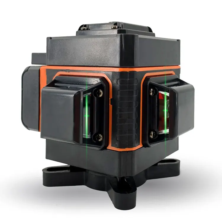 Nível a Laser Verde F Lazer com Feixe Cruzado de 12 Linhas, Autonivelante 3D, Rotativo Automático, Nível a Laser de Construção 360 Graus, Ferramenta de Nivelamento