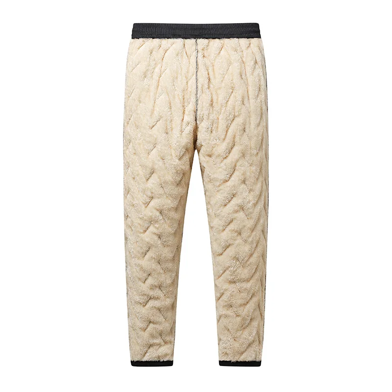Neue Damen-Jogginghose aus Plüsch, dick, mit Fleece gefüttert, gerades Bein, wasserdichte Hose, winddichte Outdoor-Oberbekleidung, Thermohose – Detail 14