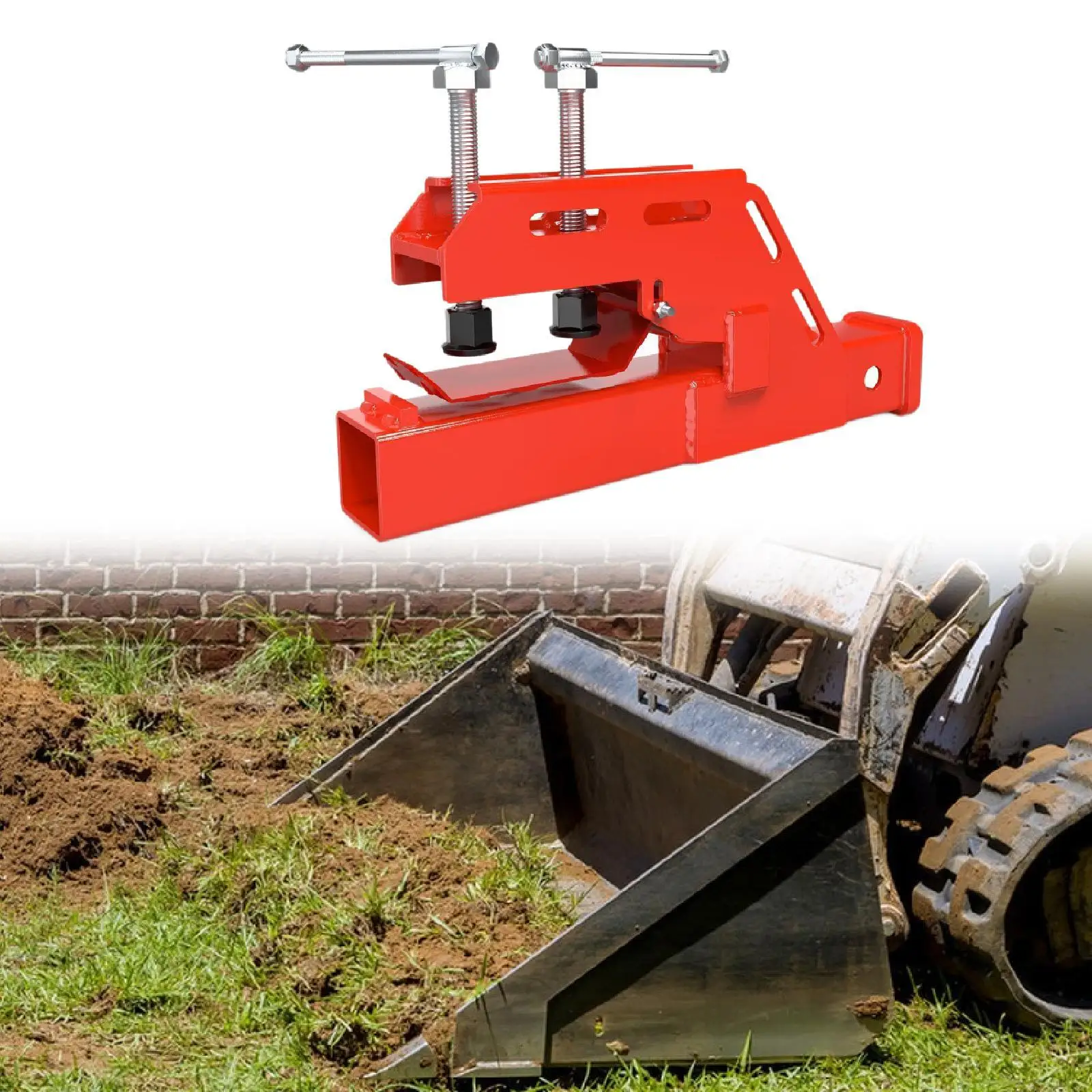 

Sturdy Carbon Steel Trailer Hitch Adapter Mount Anti Slip Double Screw for 2 Inch Tractor and Flatbed Trailer