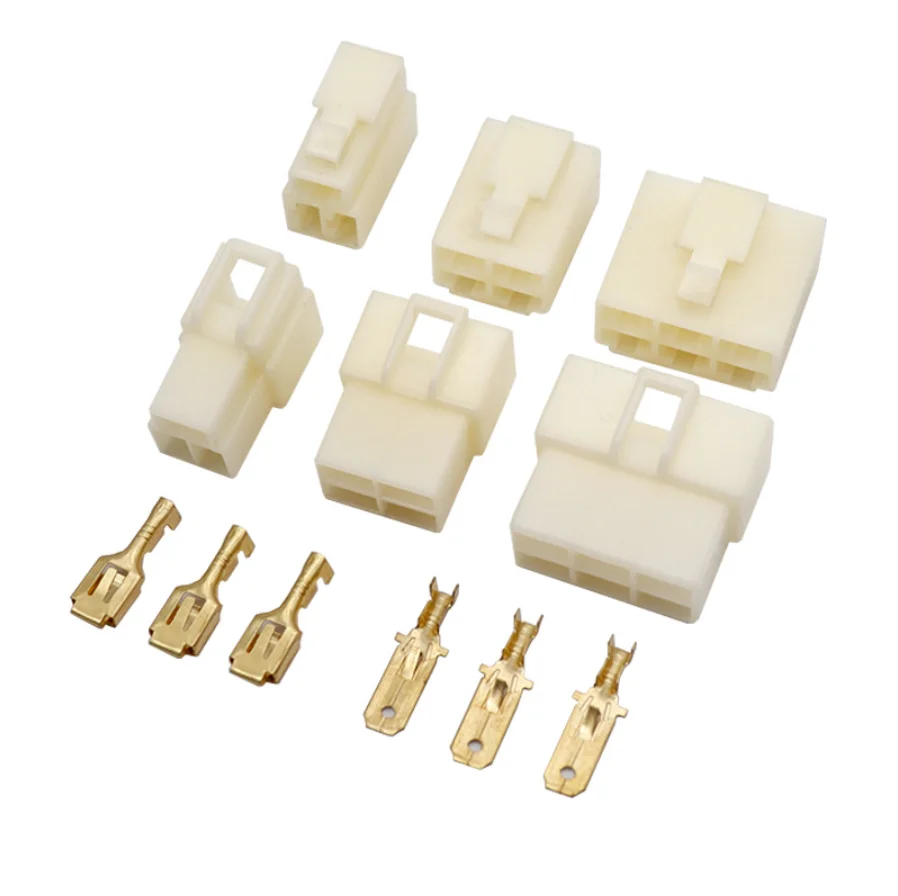 5 sets 6.3mm 2/3/4/6/8/14pin automobile wire connector male and female cable terminal plug kit motorcycle harness connector car