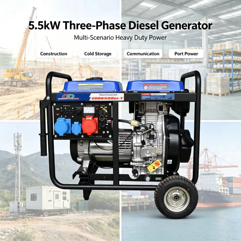 GDD6500es-T Three Phase Silent Portable Diesel Generator Heavy Duty Long Run for Construction Farm Emergency
