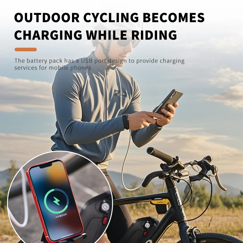 Electric Bicycle Bottom Tube Shark Battery Sea Dragon Battery Fast Charging, Professional Grade, Effectively Prevents Overcharging and Overdischarging, Suitable for Bafang、Voilamart、AW、Ebikeling、JauoPay、PEXMOR