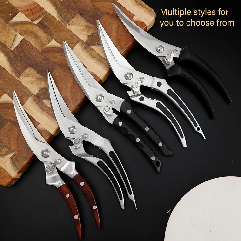 

1 шт., кухонные ножницы, многофункциональные ножницы из нержавеющей стали для куриных костей, пищевые ножницы, кухонные инструменты для курицы и овощей