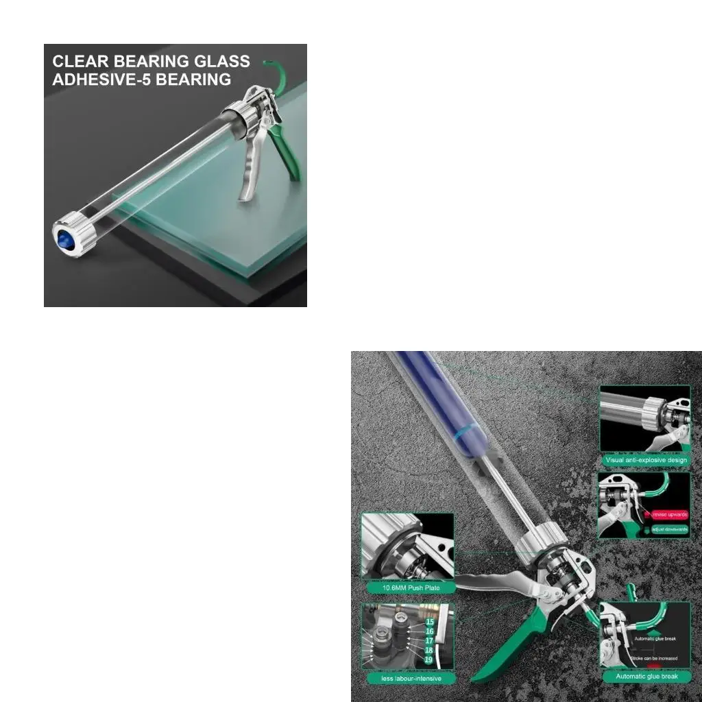 

Пистолеты для герметика стекла Эргономичная ручка Пистолеты для герметизации стекла Ручной привод для герметизации стекла