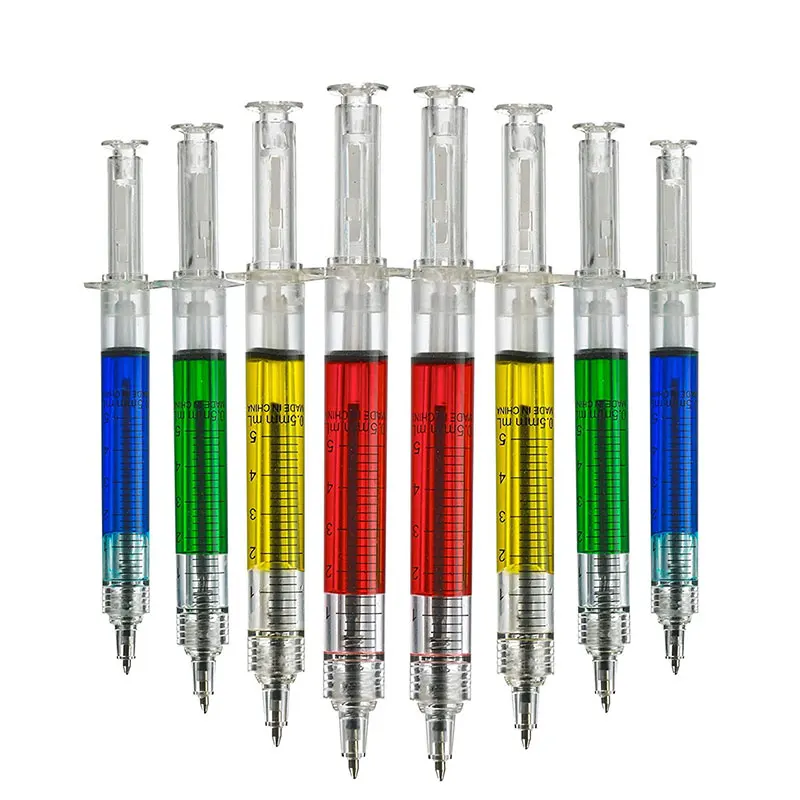 

36pcs Novelty Lifelike Syringe Pen Peculiar Shape Cute Stationery Ballpoint Pens Bullet 5mm Children Gift Prizes Ballpen