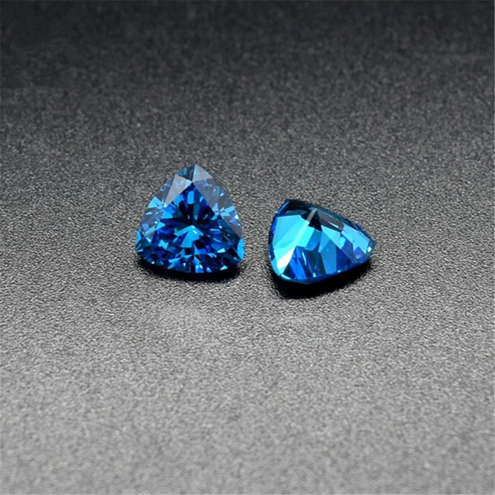 Trillion Faceted Light Blue Sapphire Trilliant Cut Sapphire Gem Multiple Sizes to Choose