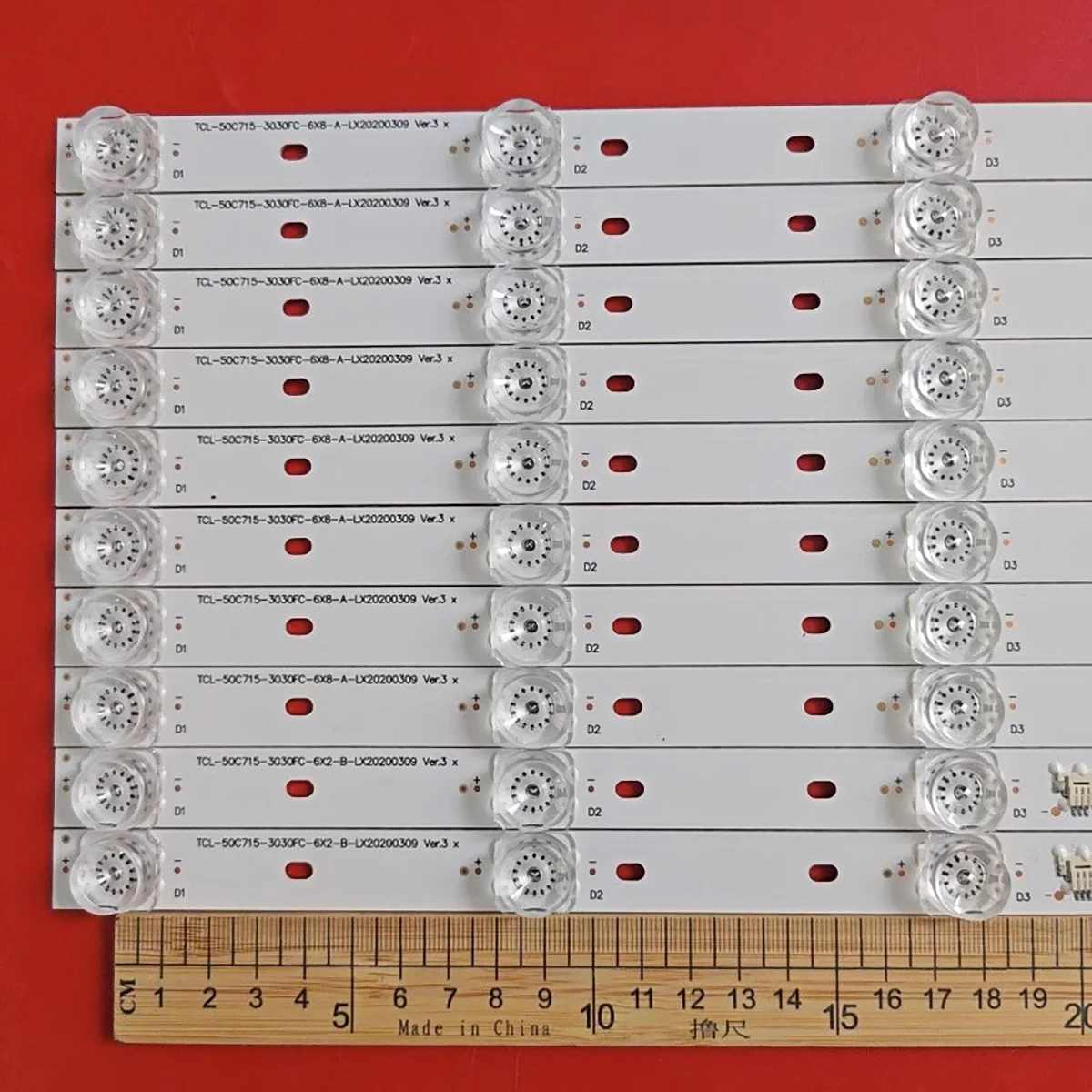 LED Backlight Strip 6LED For 50C715 3030FC-6X8-A 6X2-B-LX20200309 4C-LB5006-YH16J