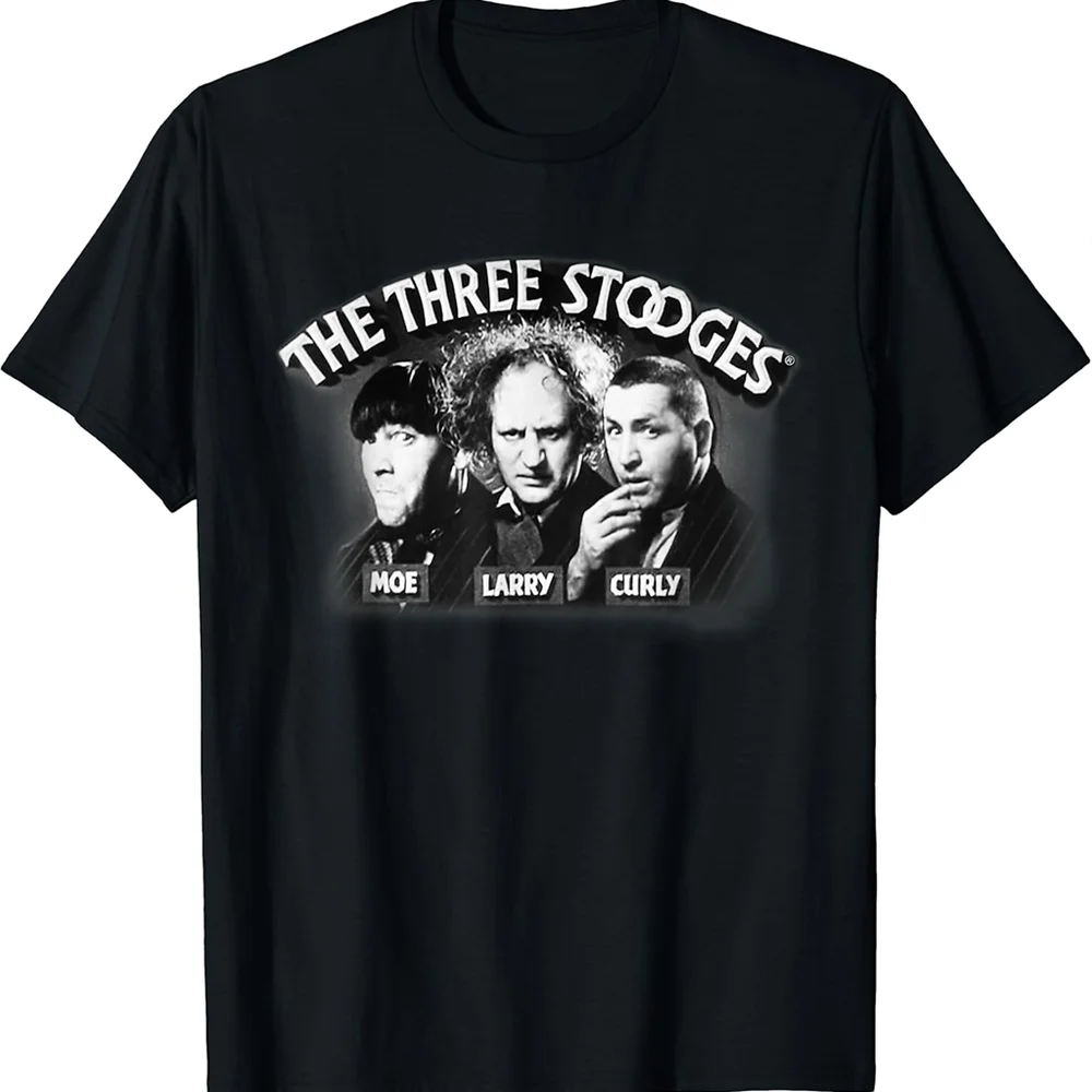 VTG The Three Stooges poster T-shirt black Unisex S-5XL P215