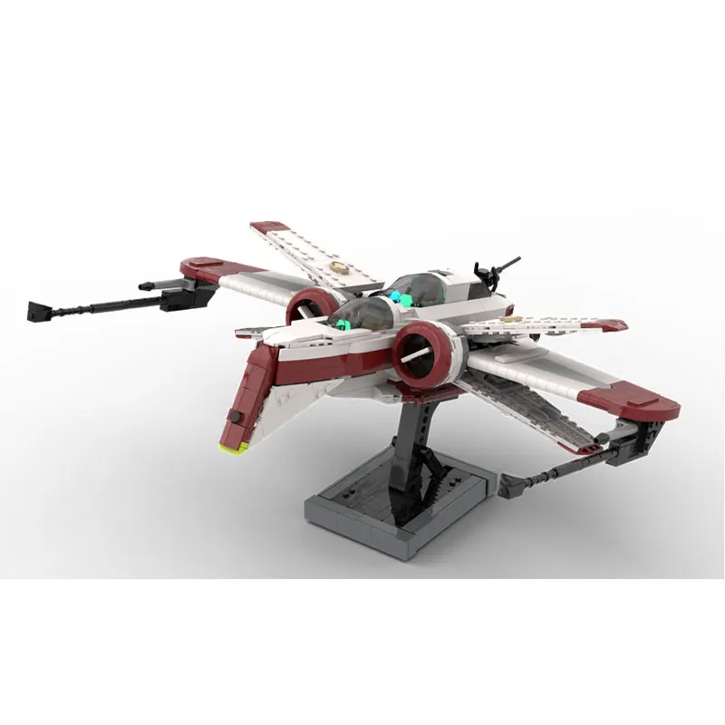 

Строительный блок MOC, серия «Космические войны», красный, белый цвет, космический корабль, креативная модель кирпича, образовательная игрушка, подарки на день рождения для взрослых MOC-209852