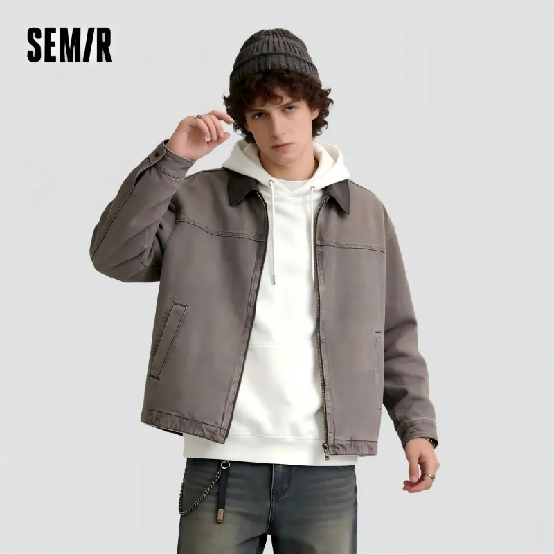 Semir Jacket Men Vintage Denim Jacket Clothes 2025 New Spring Top Fashionable Trendy Versatile Denim Jacket