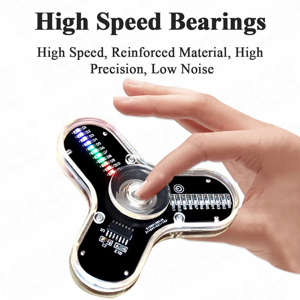 DIY Fidget Top Kit Fingertip Gyros with LED Manufacture Soldering Learning Welding Diy Electronic Kit