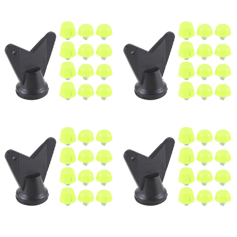 

48Pcs Football Shoe Spikes Soccer Boot Cleats M5 Threading Screw 7Mm 10Mm Anti Slip Replacement Studs Green