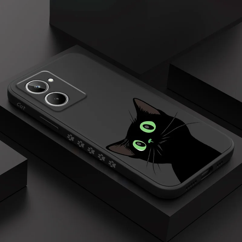 Proud Cat Phone Case For OPPO Realme 11 10 9 9i 8 8i 7 Pro Plus C35 C21Y C25Y C25 4G 5G Liquid Silicone Cover image 2