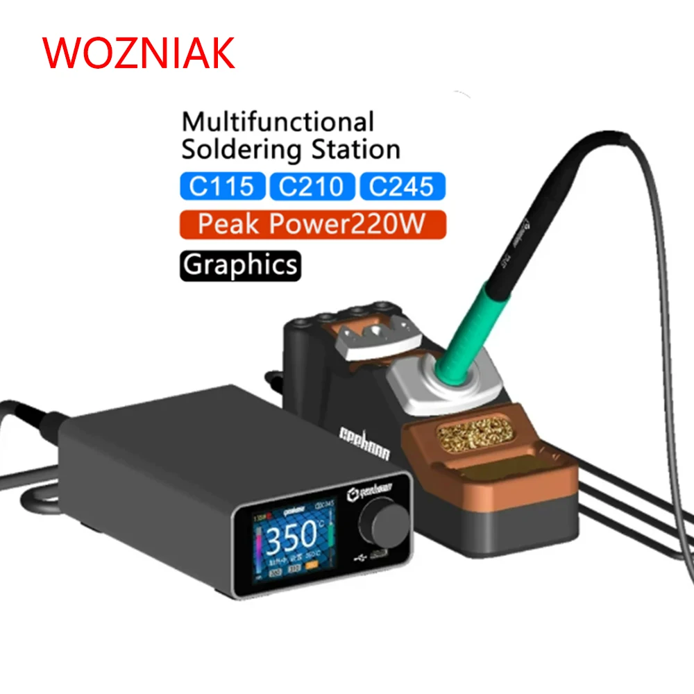 GEEBOON TC22 240W Soldering Station Kit with SDC02 Soldering Iron Stand + T245/T210 Handle + C245/C210 Soldering Iron Tip Repair