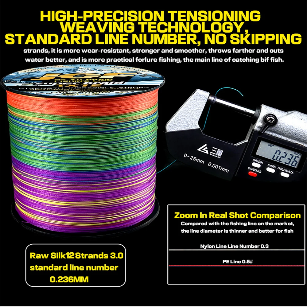 12Strands 100m 300m 500m 1000m - Fishing Equipment Bundle recension och pris
