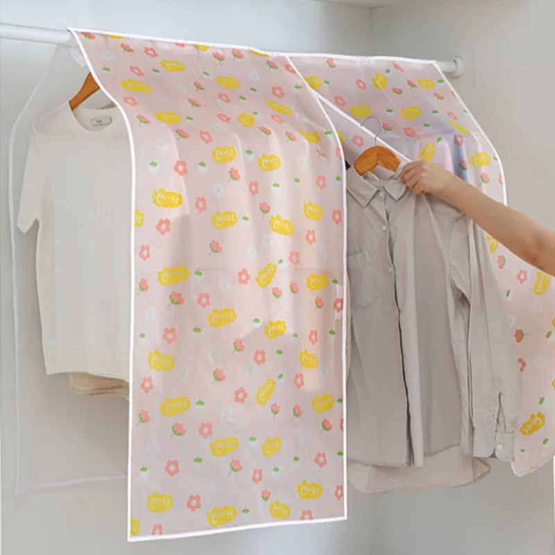 Clothing Dust Cover Transparent Dress Clothes Garment Dust Covers Hanging Organizer Waterproof Jacket Coat Wardrobe Storage