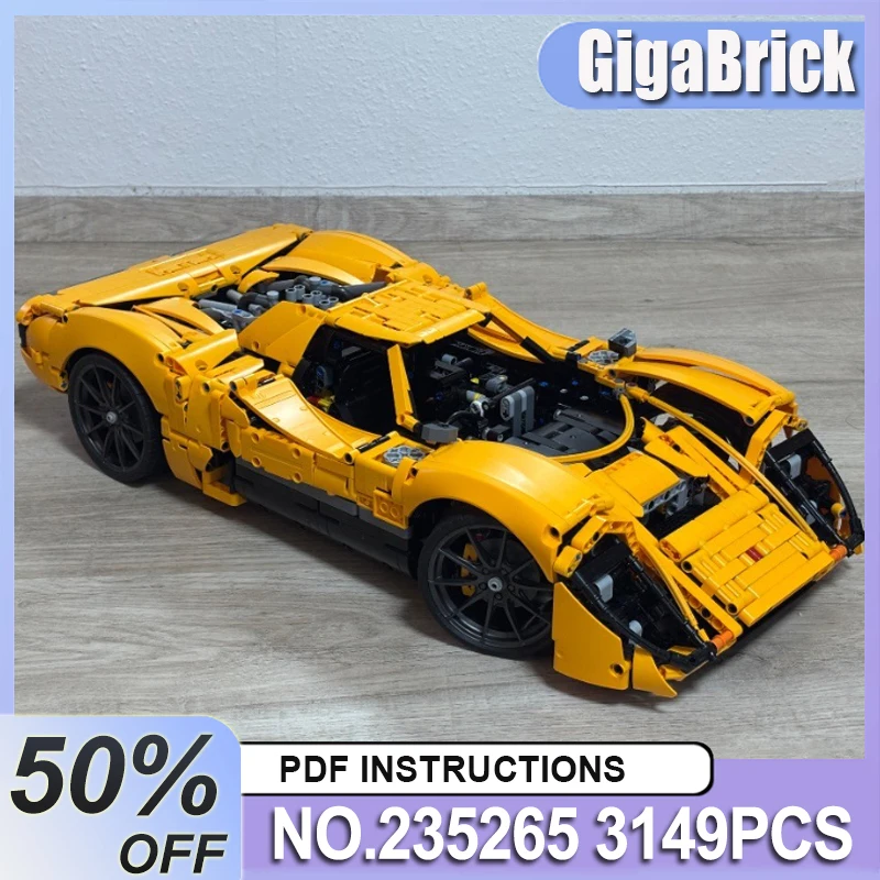 

MOC 235265 Collectible Unique Supercar Model Striking Crafted Blocks Vehicle Brick Assembly Toys Christmas Gifts For Kids Adult
