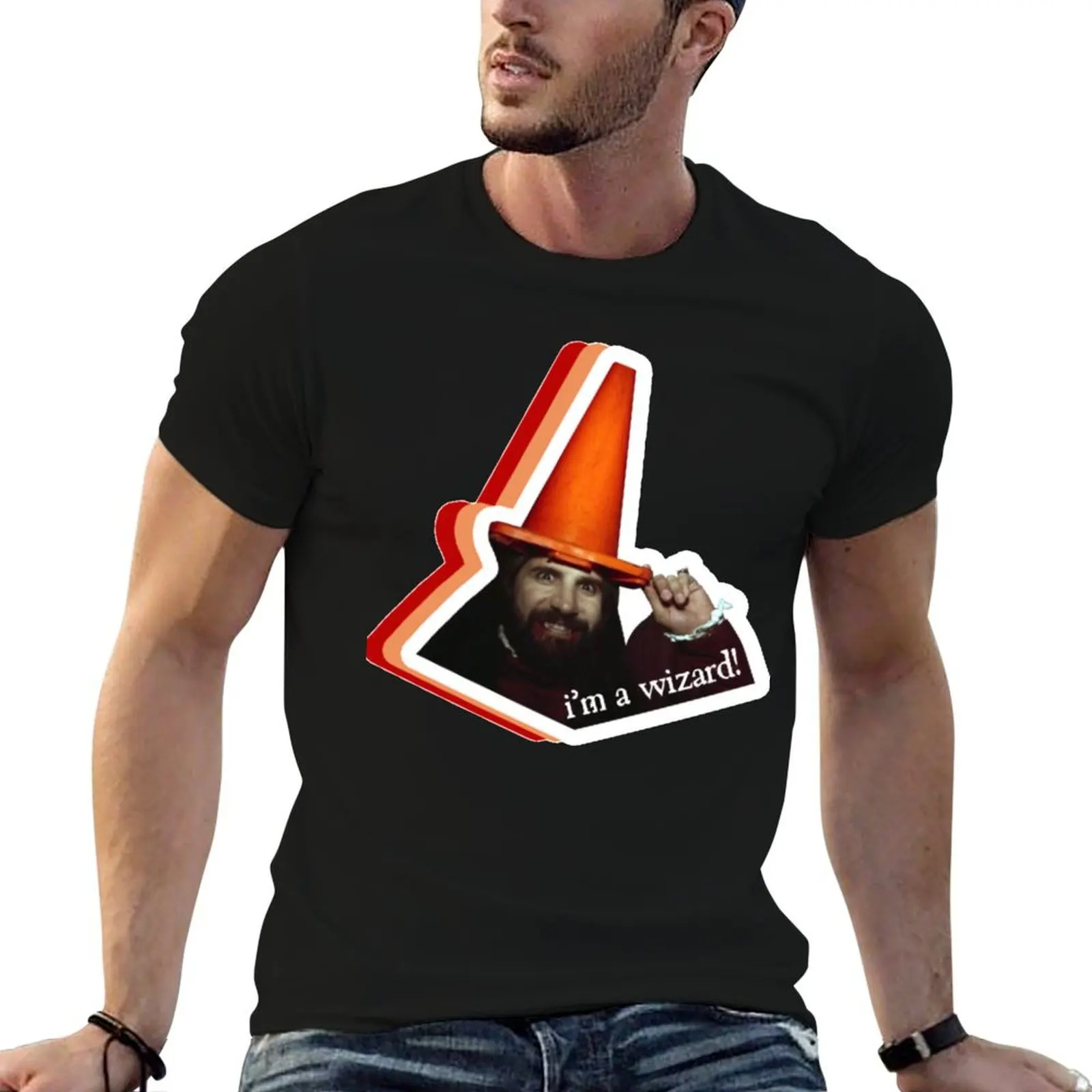 What We Do In The Shadows Behold! It's Nandor, the Relentless Wizard T-Shirt Basic Solid Color Short Sleeve T-Shirt