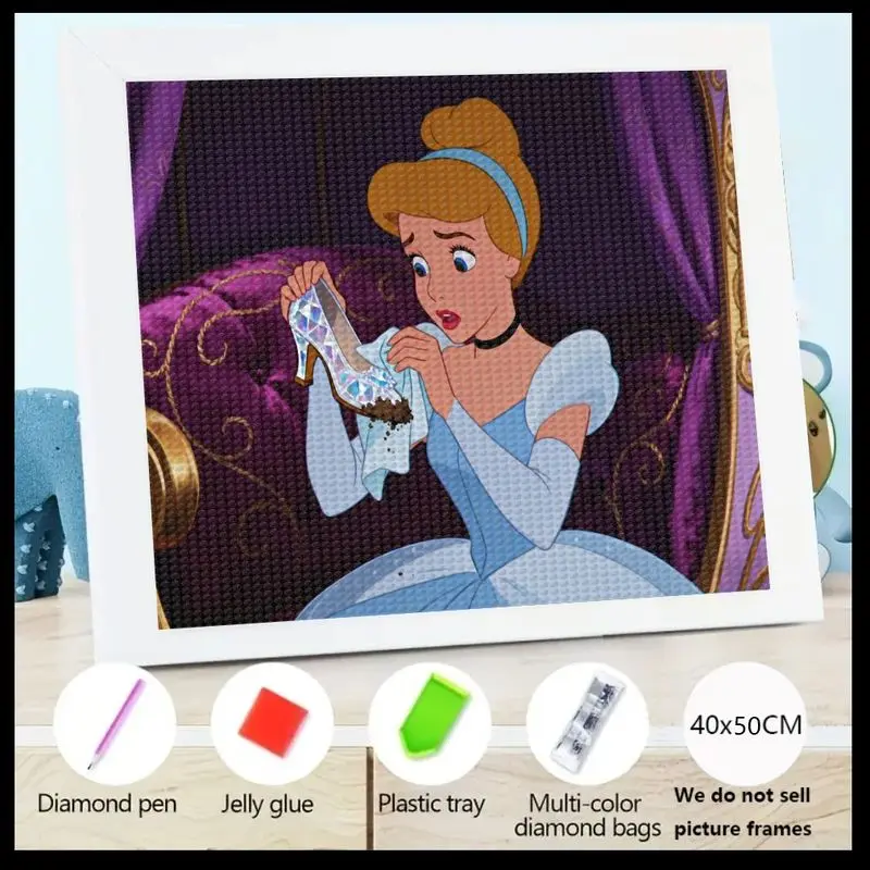 

1 шт. 5D DIY полный дрель набор алмазной живописи для взрослых и девочек, очаровательная Золушка принцесса сказочная сцена искусство, чистка Mag