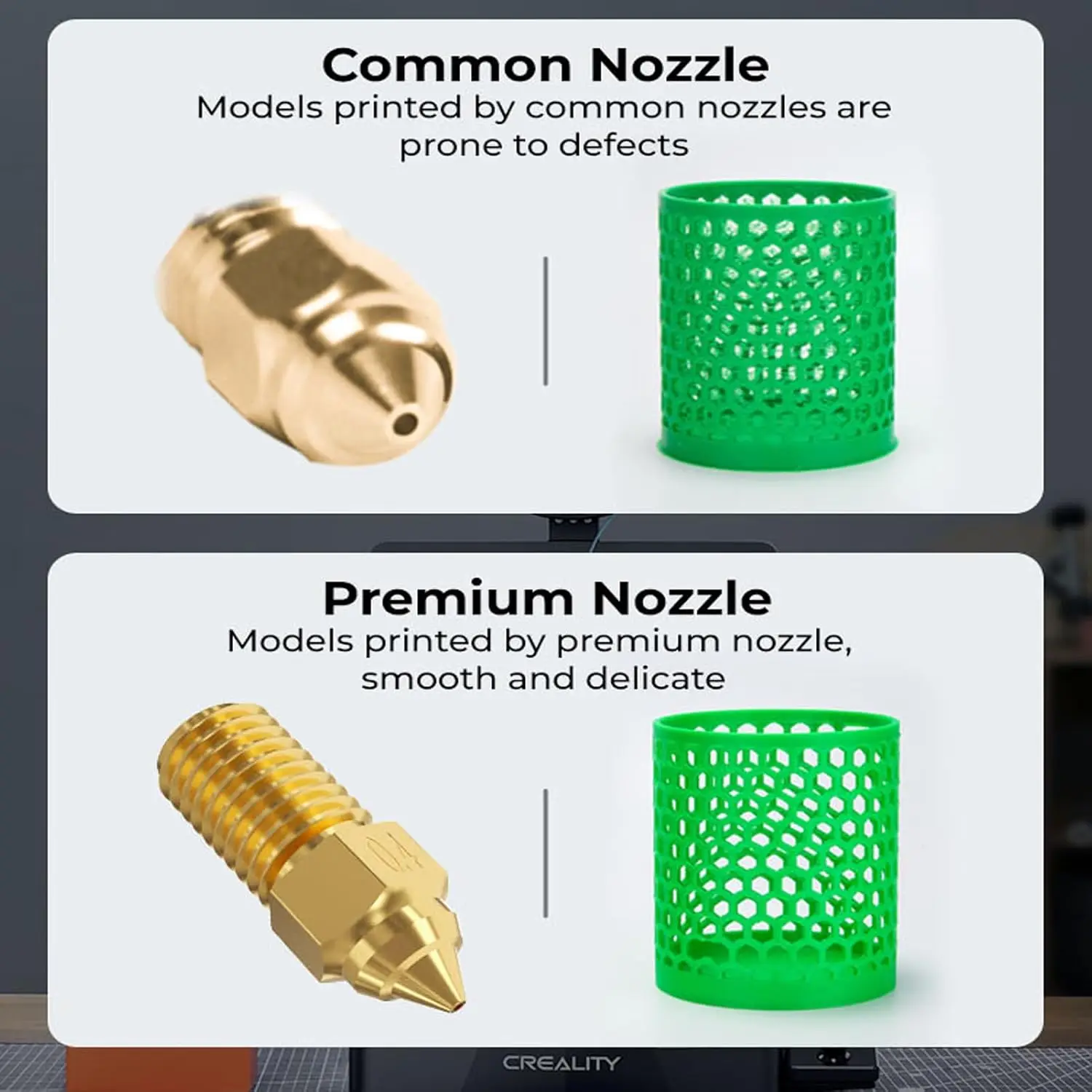 Creality Ender 3 V3 SE Nozzle with 5pcs Silicone Sock,High-Speed Brass Nozzles M6 Hotend Extruder Nozzle for Ender 5 S1/Ender 7
