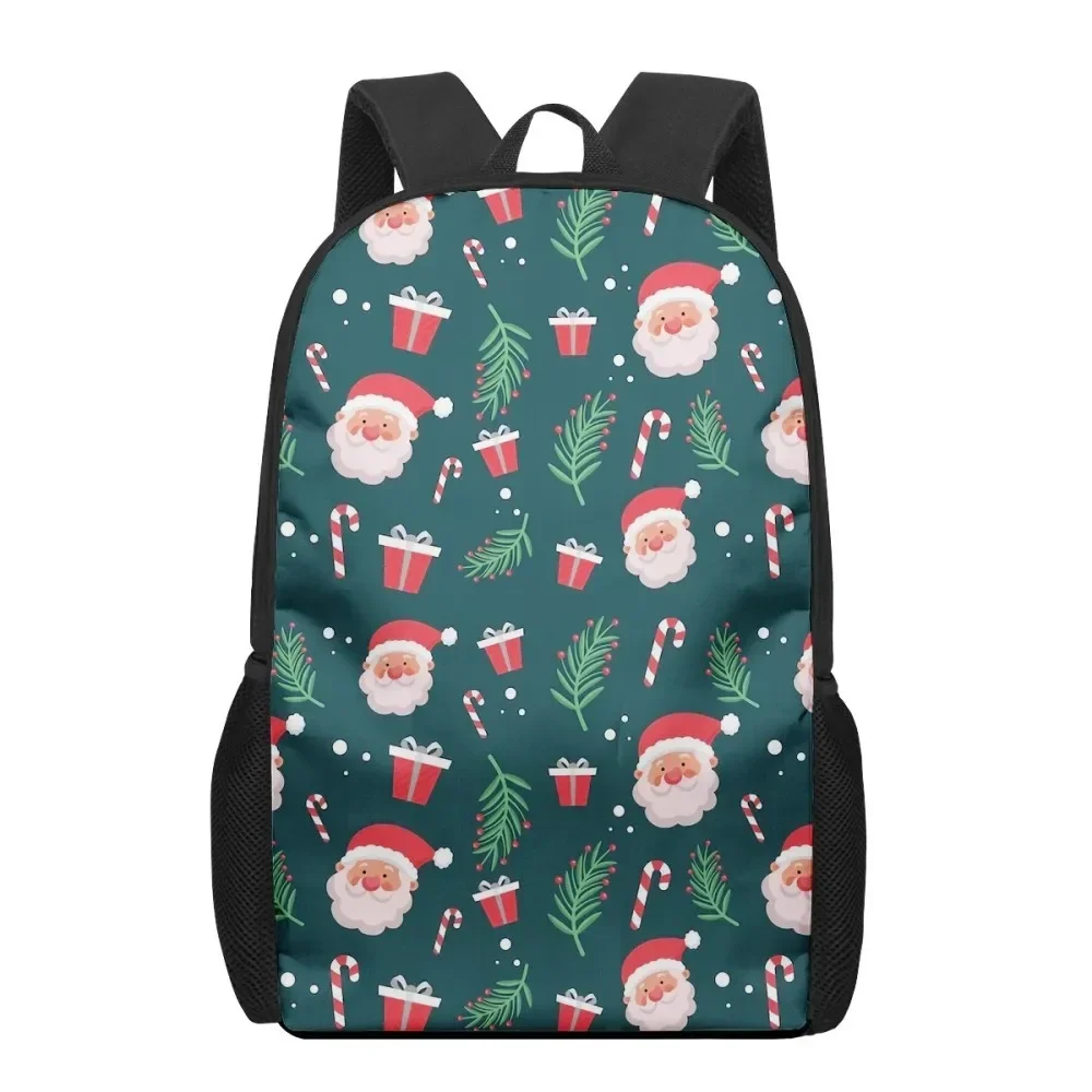 Christmas Backpack Gingerbread Man Pinecone Reindeer 3D Print School Bags for Boys Girls Christmas Gift 16 Inches Laptop Daypack