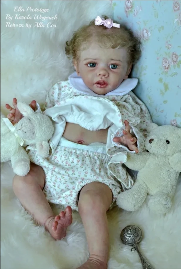 NPK 20'' Unfinished Unpainted Doll Parts Reborn Ella Doll Kit Limited  Edition Lifelike Soft Touch