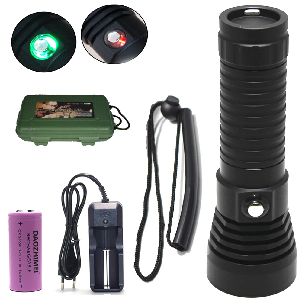 5000 Lumens Diving flashlight L2 LED white light tactical underwater lamp waterproof torch 26650 flash light