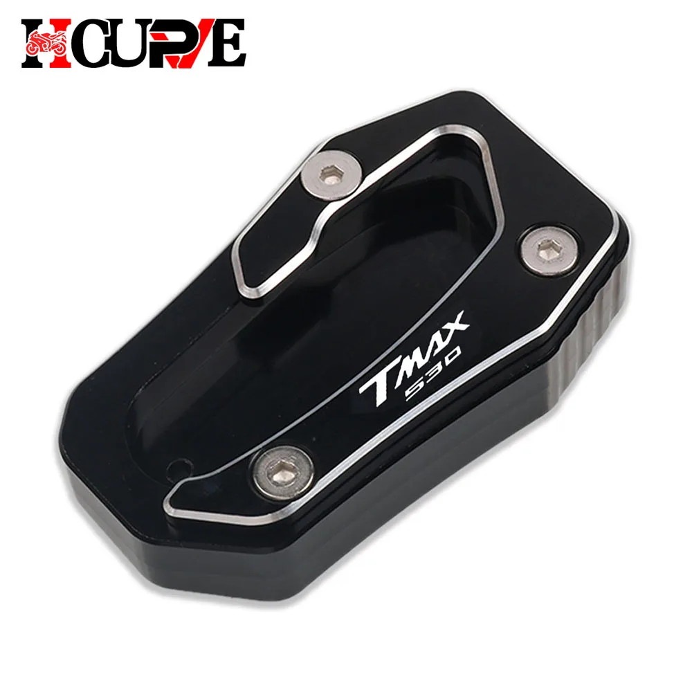 Motorcycle CNC Kickstand Foot Side Stand Extension Pad Support Plate Enlarge For T-MAX TMAX 530 SX DX TMAX530 2017-2023