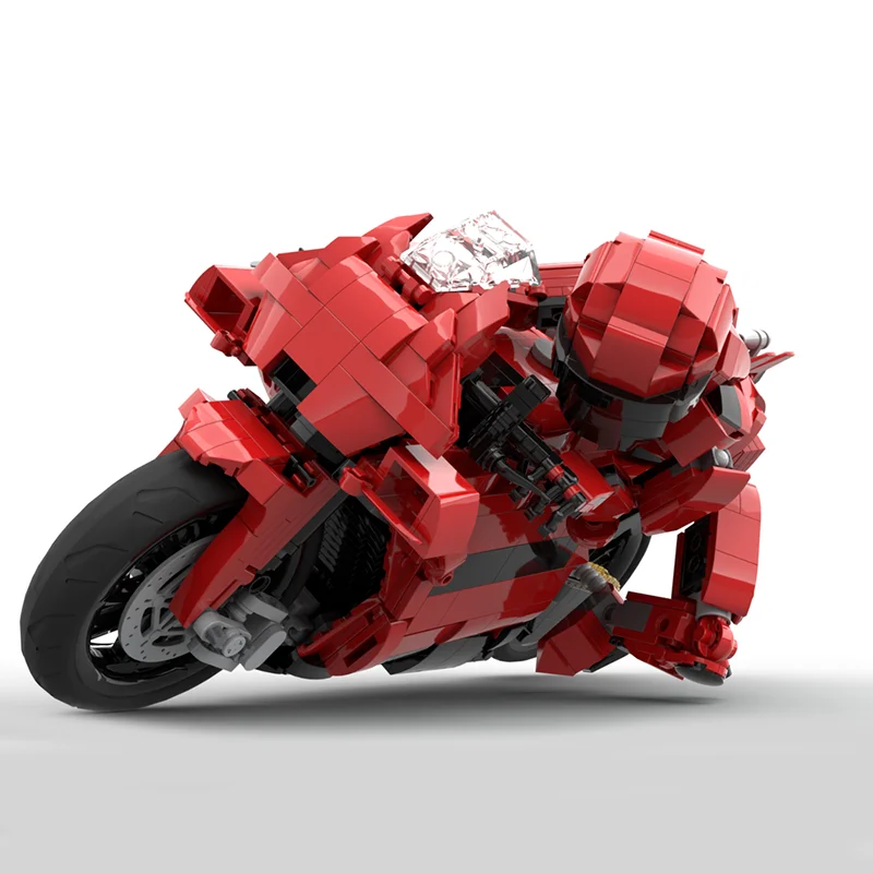384 قطعة MOC دراجة نارية متسابق 1 8 النموذج الفني بناء لعبة كتل البناء تجميع هدايا عيد الميلاد لتقوم بها بنفسك فكرة عيد ميلاد #3