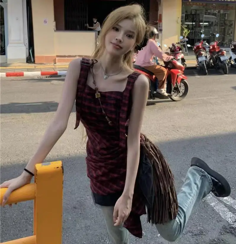 Kleider für Damen, Quinceanera, rosa, Frühling, Modal, Rauchschnürung, geraffte Taille, H-Linie, lässiger Trend, koreanisches Pendeln, minimalistisch, weich