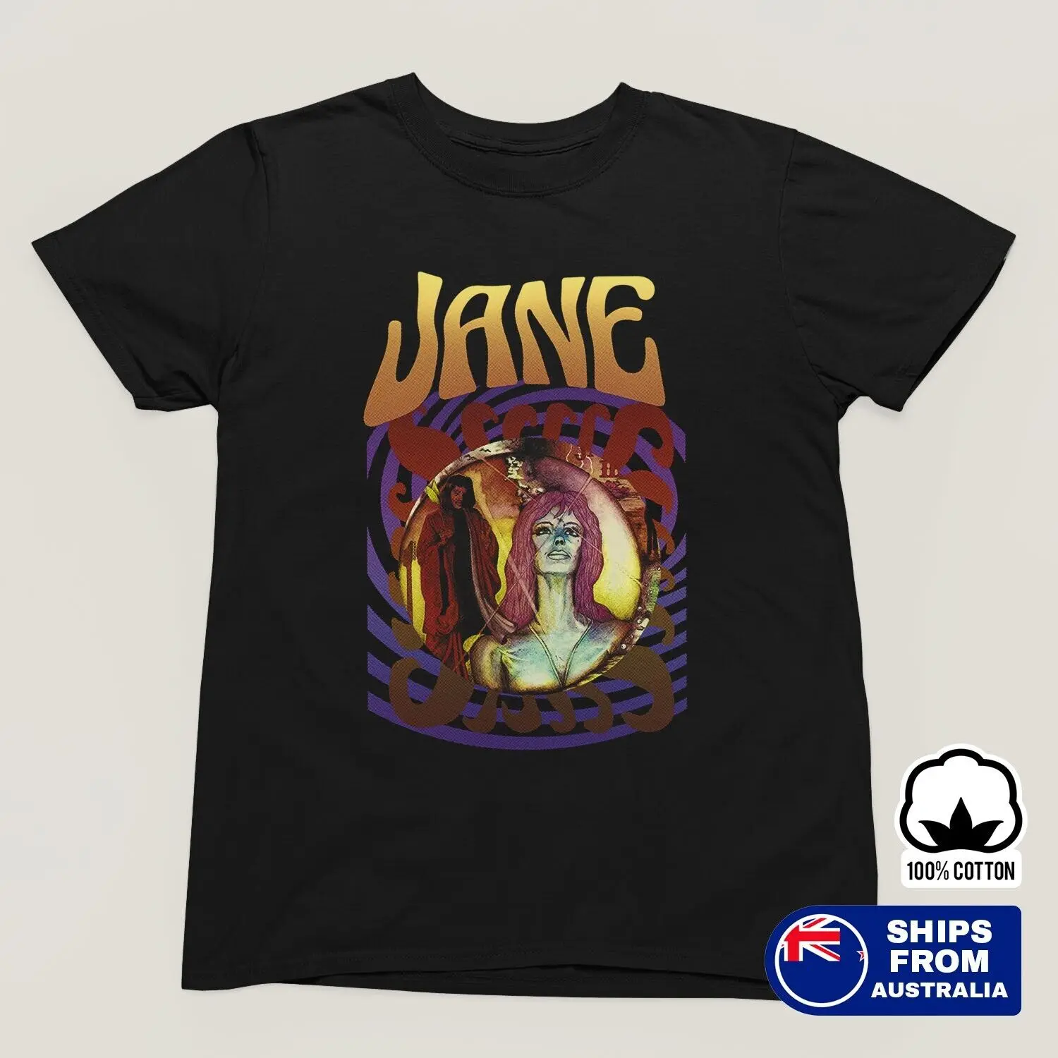 Jane Doe Psychedelic Graphic T-Shirt – Retro Vibes - Men's & Women's Tee