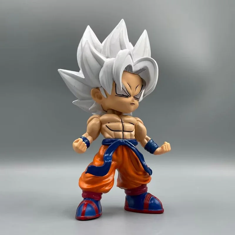 16cm Dragon Ball Gk Statue White Hair Son Goku Figurine Saiyan Decoration Ultra Instinct Goku Figure Toys PVC Collection Gift