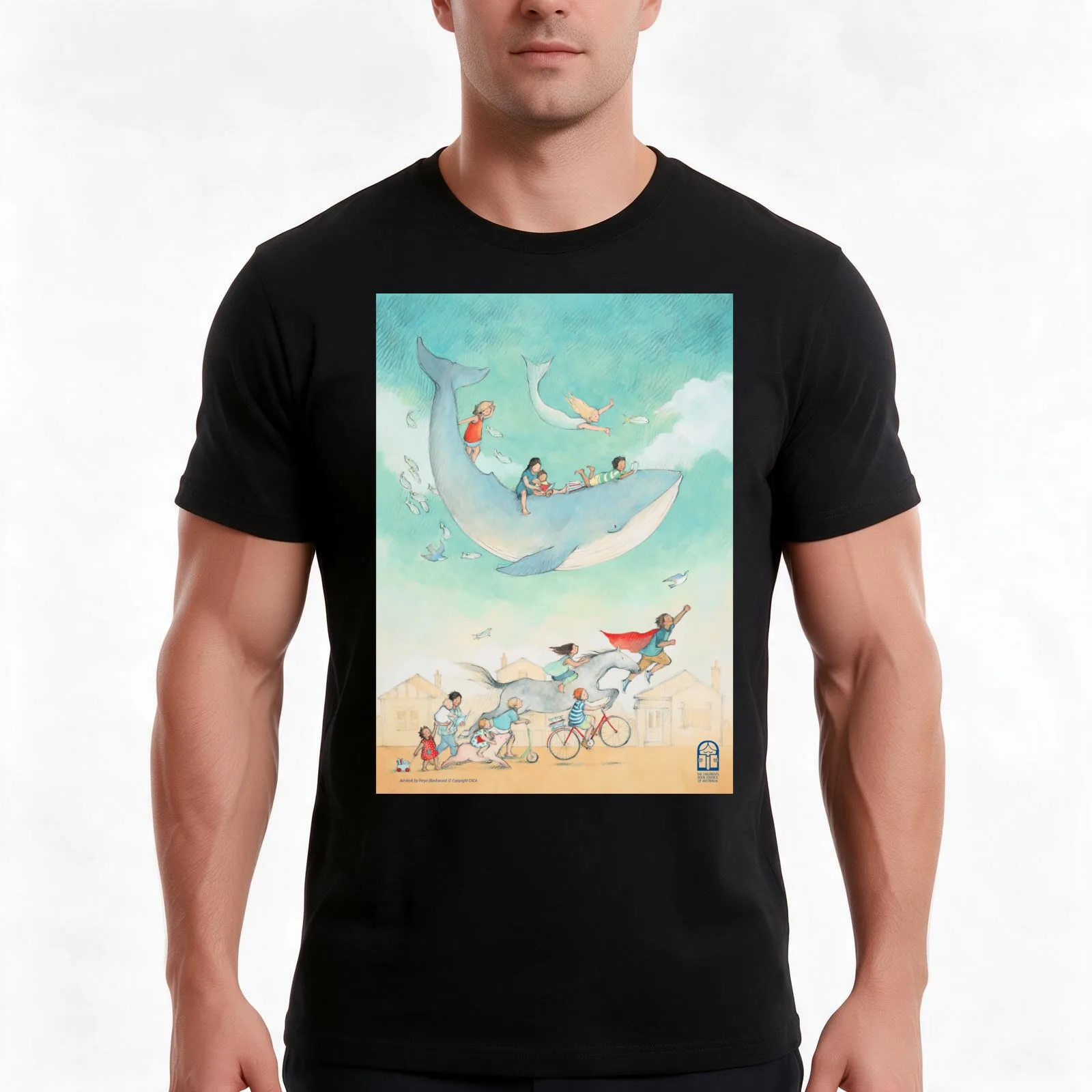 Escape to Everywhere by Freya Blackwood T-Shirt, Summer Casual Cotton Tee, Oversized Streetwear Tops, Vintage Graphic Print