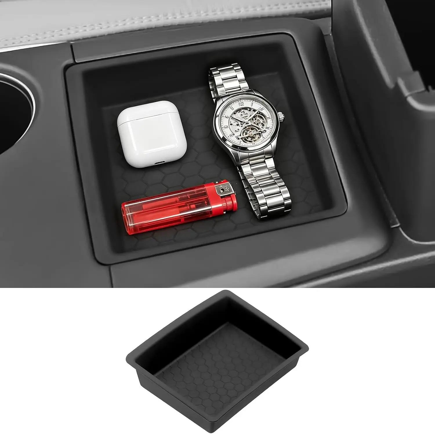 Plateau organisateur antidérapant pour console centrale, pour Toyota Camry 2012-2017, boîte de rangement à insérer dans l'accoudoir avant, accessoires d'intérieur.