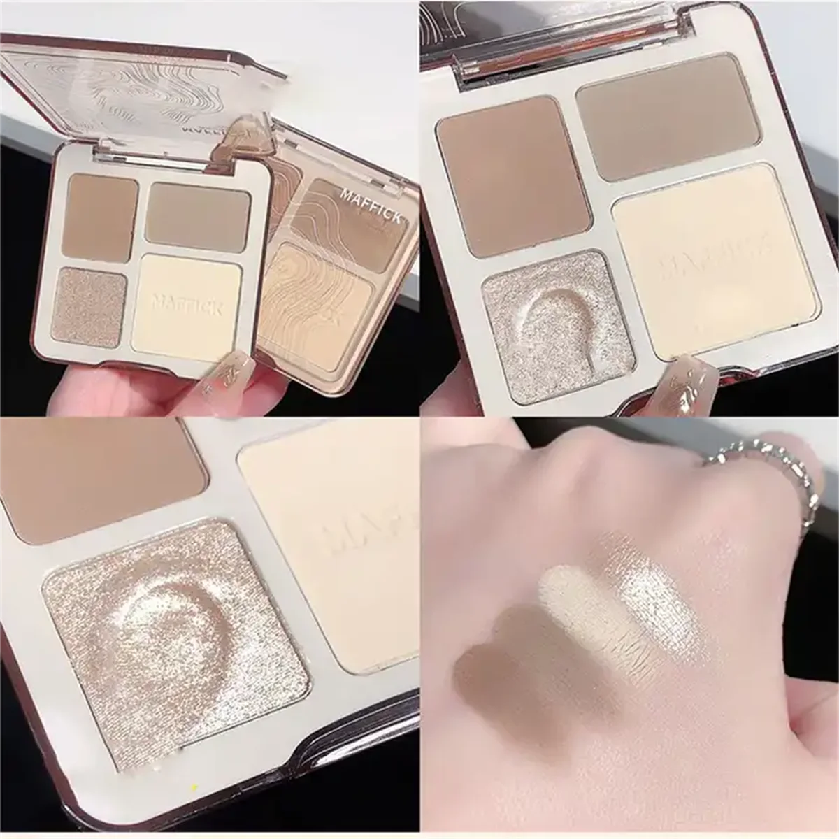 1 قطعة عالية الجودة 4-color هيغليغتر لوحة طويلة الأمد تسليط الضوء على ماتي الأنف الظل أربعة ألوان كونتور لوحة #3