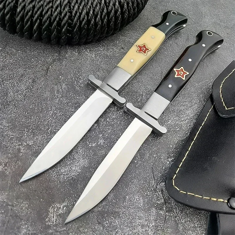 New Russian Style Folding Pocket Knife 440c Blade ABS Handle with Sheath Outdoor Camping Survival Tactical Military Tool