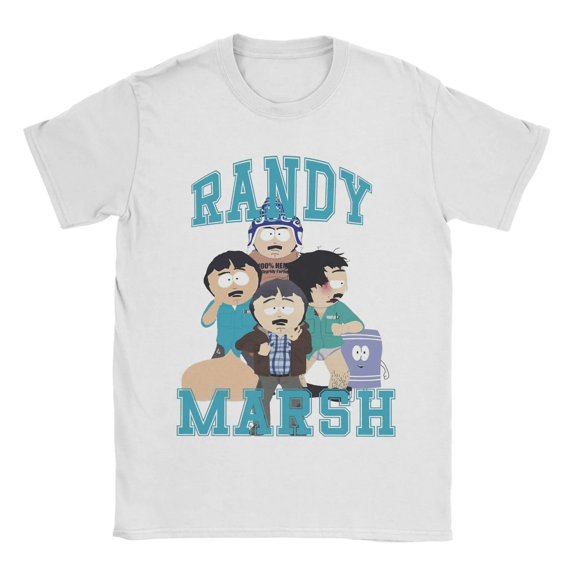 Men Women's Randy Marsh T Shirt Southparks Pure Cotton Clothes Crazy Short Sleeve Crew Neck Tee Shirt Printing T-Shirts view 4