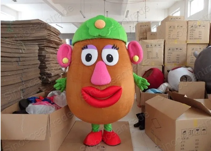 جديد الكبار الساخن بيع السيدة. البطاطس رئيس التميمة حلي عيد الميلاد ملابس تنكرية للهالوين زي التميمة السفينة حرة #1