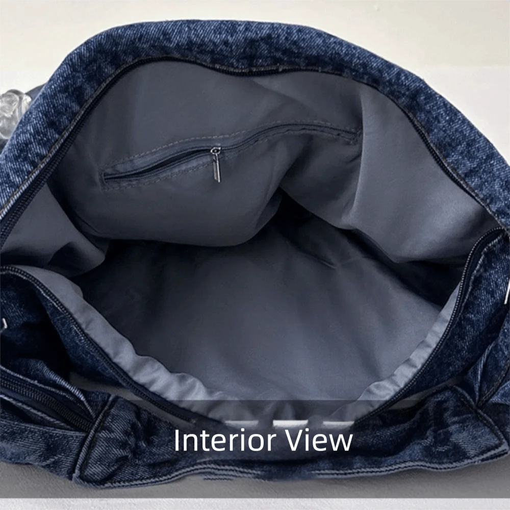 Borsa a mano in denim oversize - Half Moon Crescent recensione e prezzo