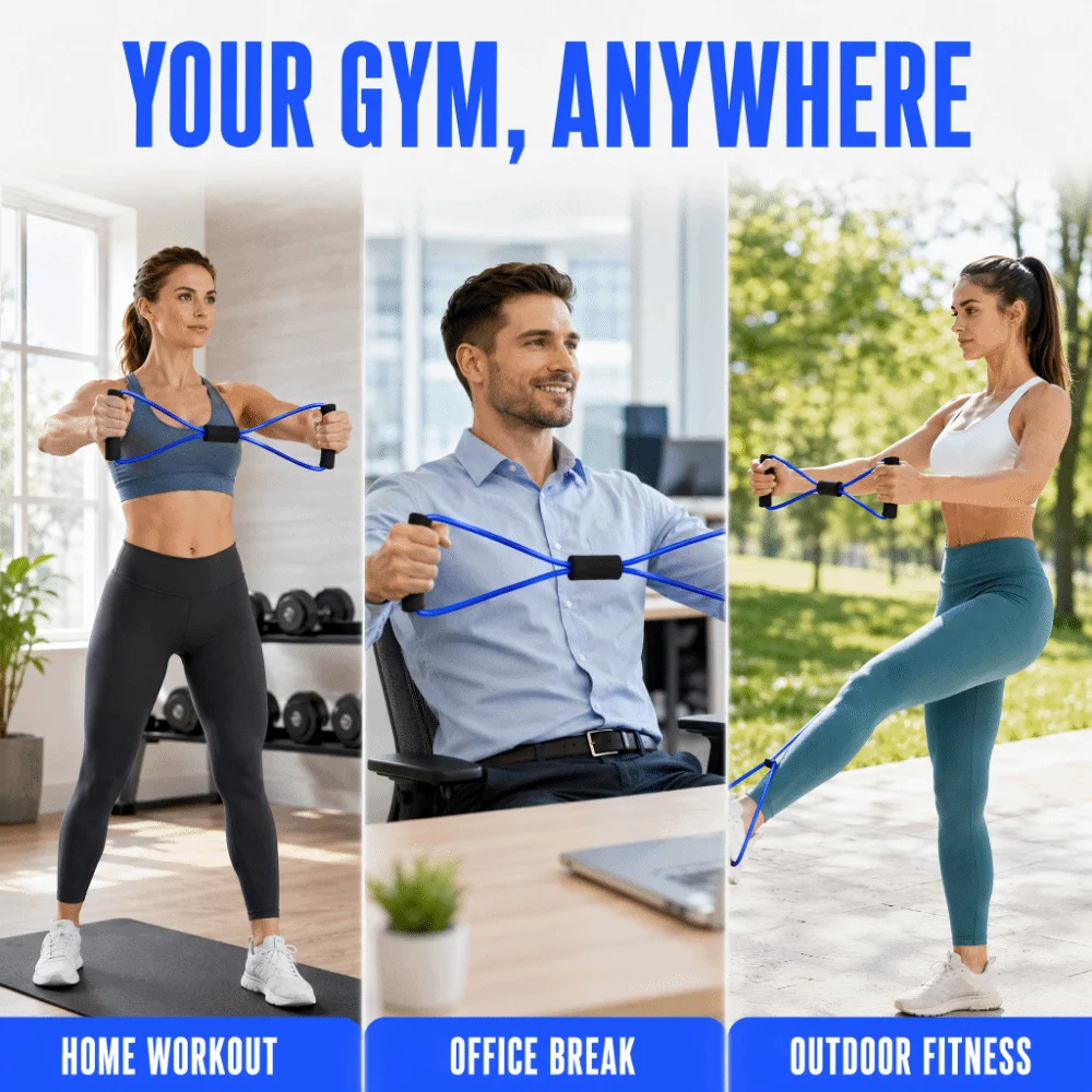 12pcs Figure 8 Shape Pull Rope Motion Design Arm Power Focus Arm Power Trainer Pull Rope Structur Home Motion Pull Rope Home Use