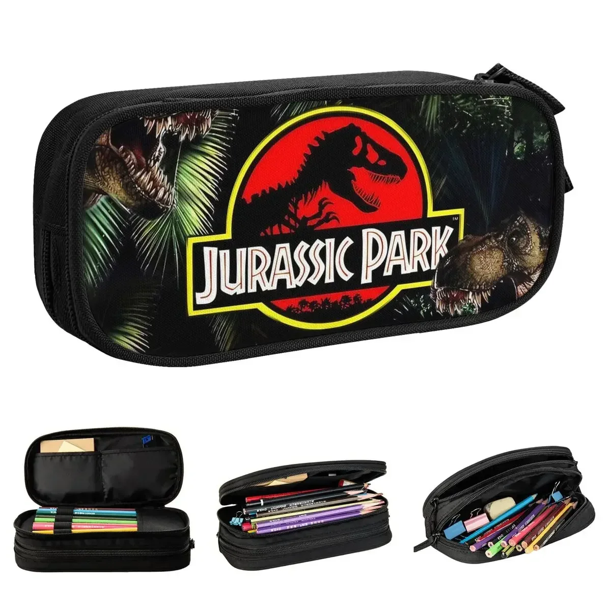 الحيوان القديم العملاق ديناصور مقلمة الحدائق الجوراسية قلم رصاص الحقيبة القلم طالب سعة كبيرة أكياس مكتب مستحضرات التجميل القرطاسية #1