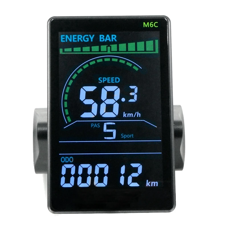 M6C Electric Bike LCD Display Meter 24V-60V E Scooter Panel Color Screen With USB For Mountain Electric Bike