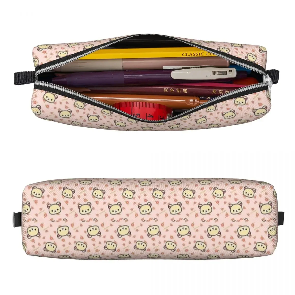 Pink Korilakkuma Pencil Case Rilakkuma Pen Bag Girls Boys Big Capacity Office Gifts Pencilcases