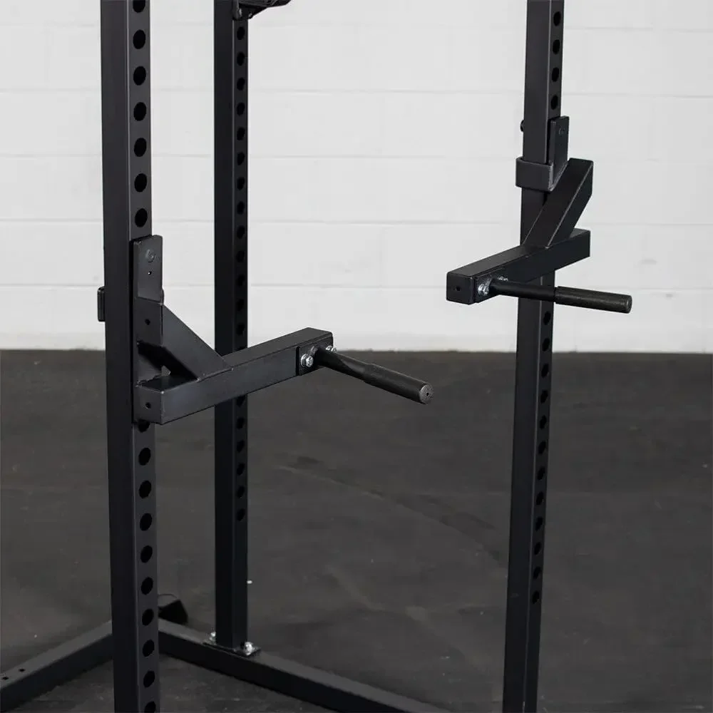 Dip Bars and J-Hook Attachment for Power Rack, 24 Handle Spread, 880 LB Capacity for Strength Training - view 3