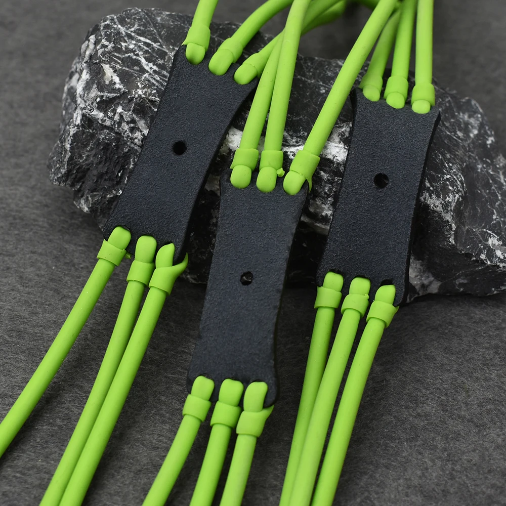 3pc Professional Slingshot Rubber Band Green 3-strand Strong High-elastic Rubber Band Hunting Shooting Equipment Elastic Band image 5
