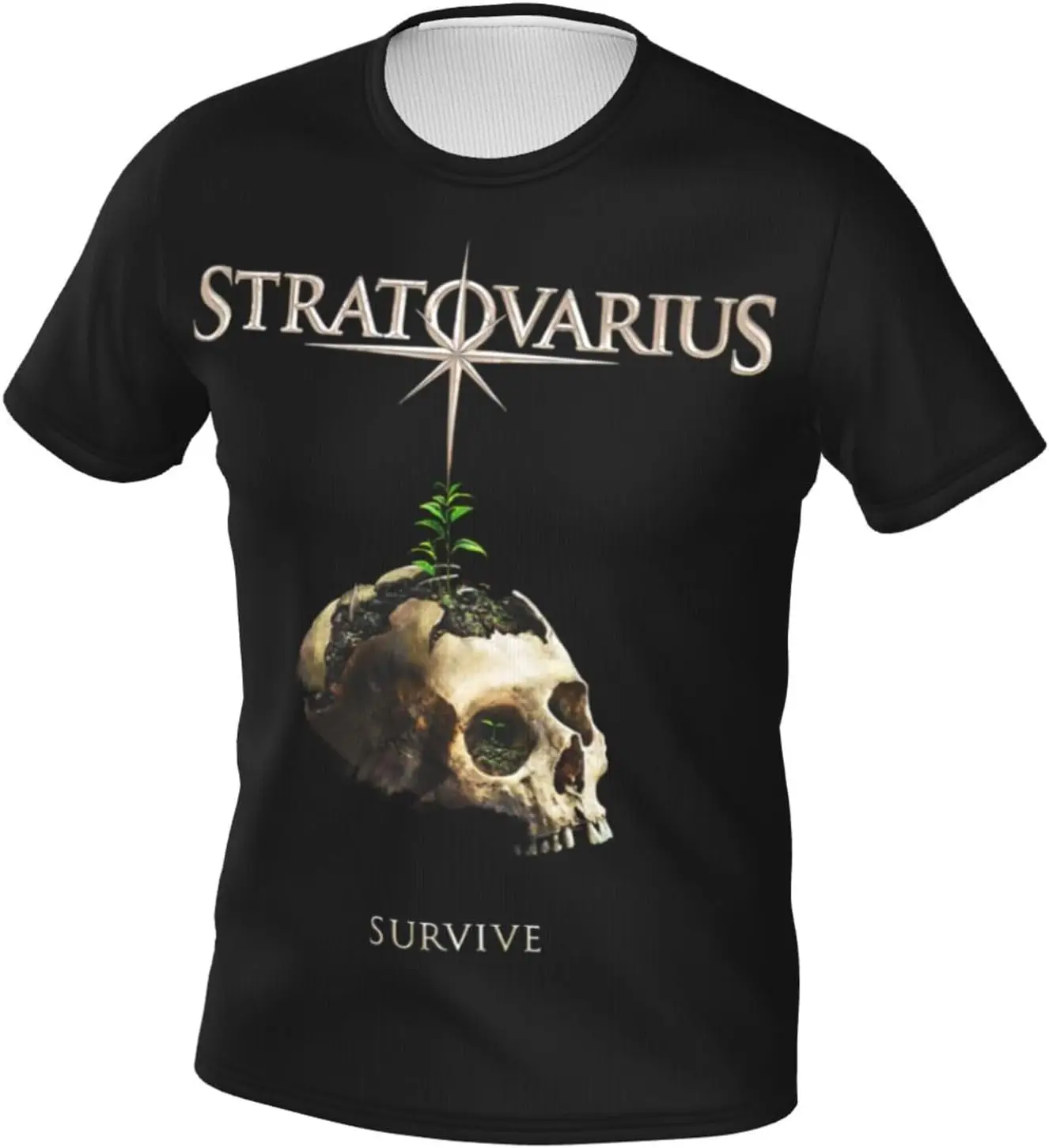 Stratovarius T-Shirt Men's Short Sleeve Casual Popularity Polyester Crewneck Tees Graphic T-Shirts